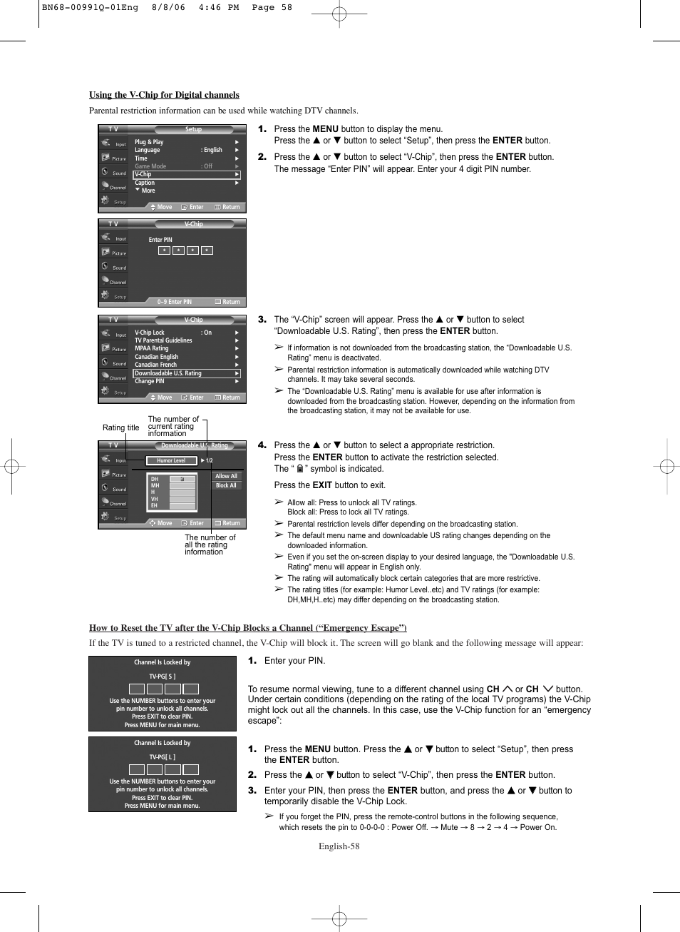 Samsung HPS6373X-XAA User Manual | Page 58 / 64