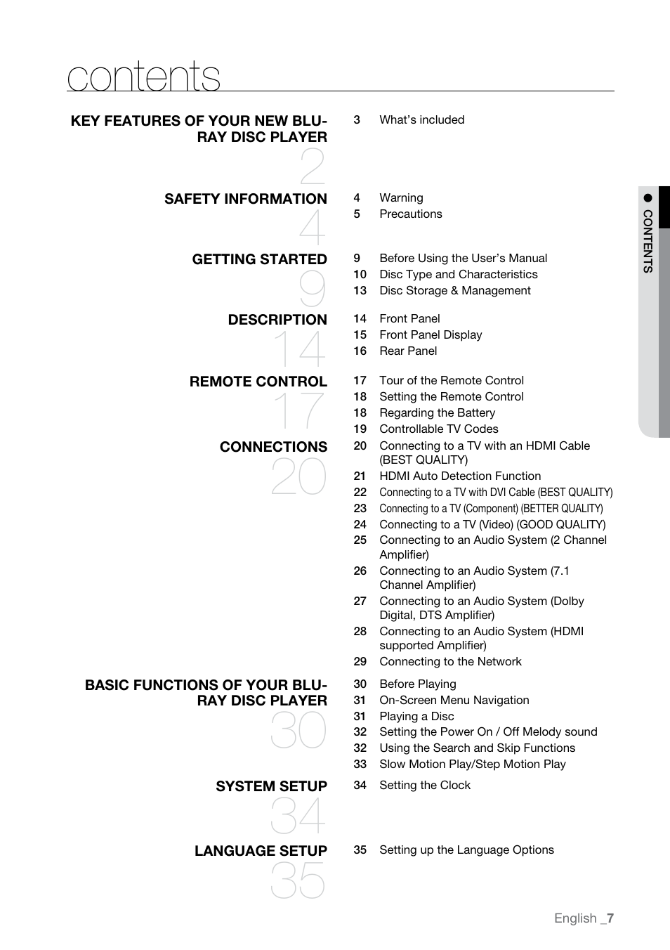Samsung BD-P2500-XAA User Manual | Page 7 / 73