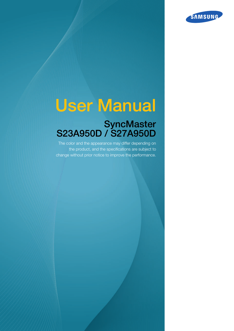 Samsung LS23A950DS-ZA User Manual | 90 pages