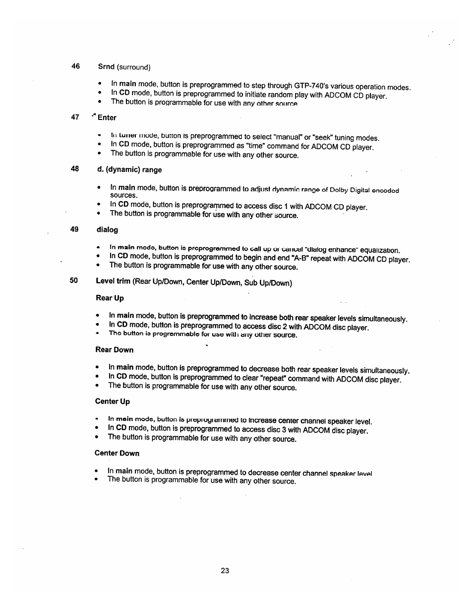 Adcom GTP-740 User Manual | Page 24 / 48