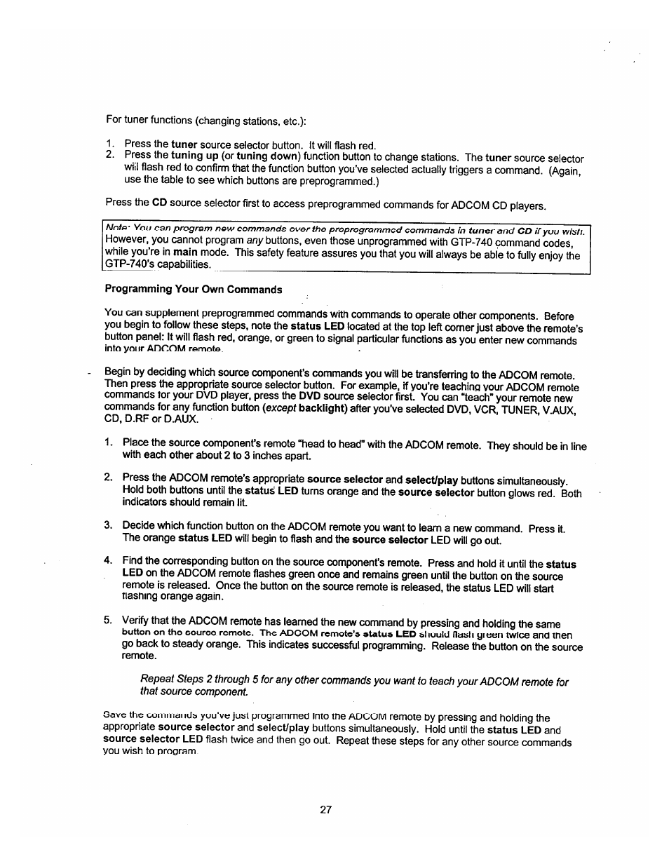 Adcom GTP-740 User Manual | Page 28 / 48