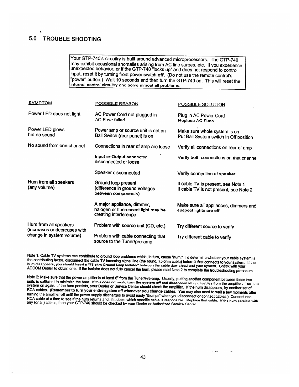 Adcom GTP-740 User Manual | Page 44 / 48