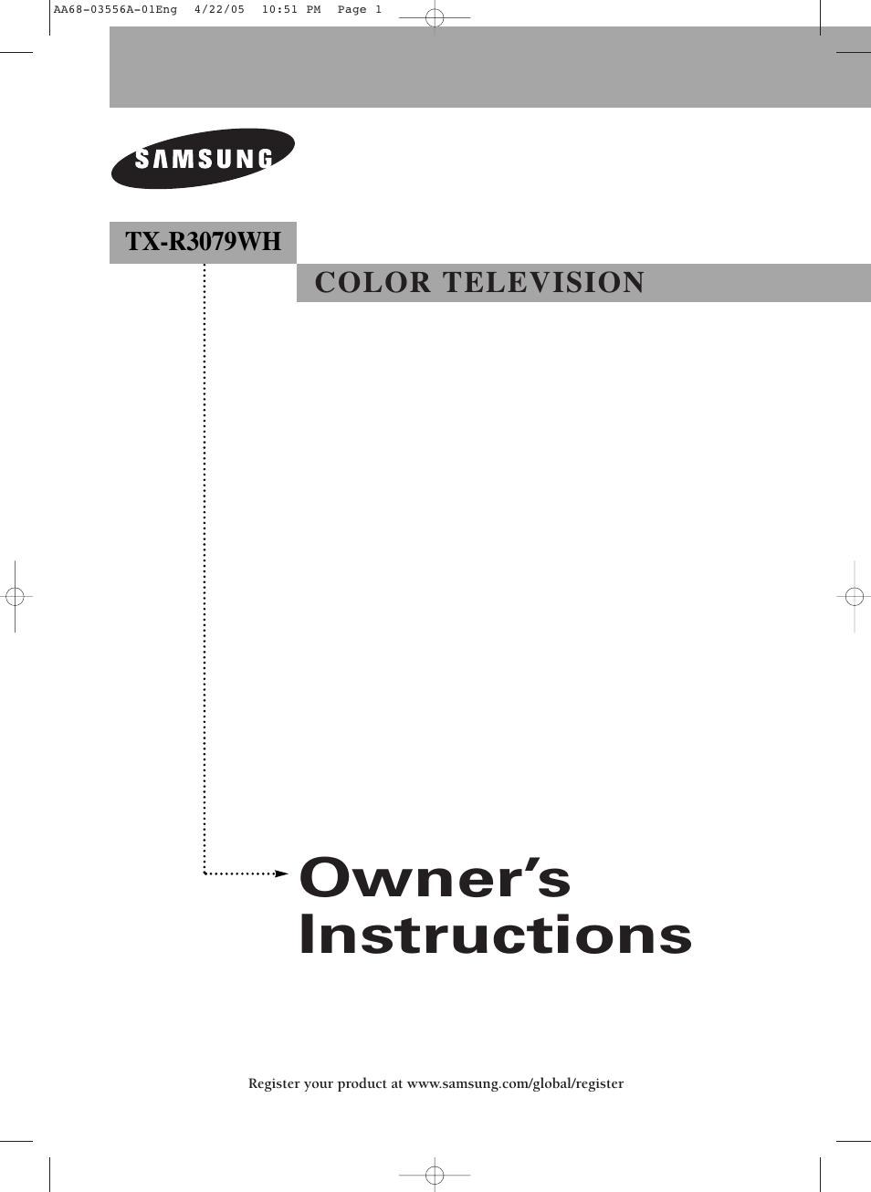 Samsung TXR3079WHKXXAC User Manual | 80 pages