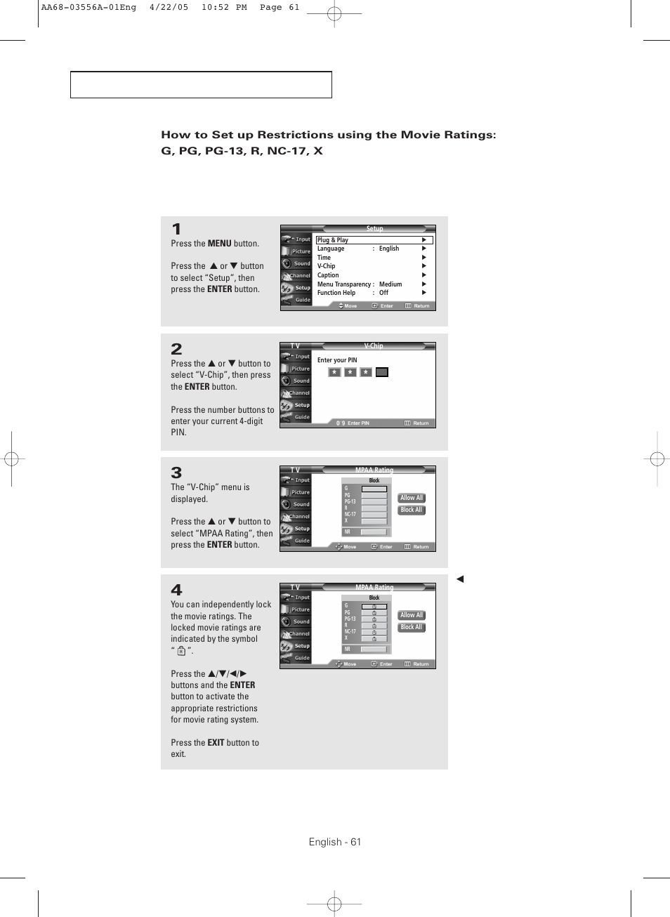 Samsung TXR3079WHKXXAC User Manual | Page 61 / 80