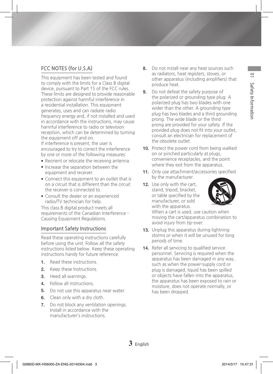 Samsung MX-HS7000-ZA User Manual | Page 3 / 31