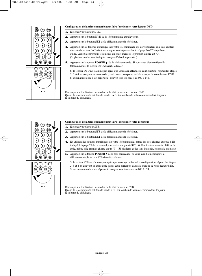 Samsung LNS5797DX-XAA User Manual | Page 126 / 302