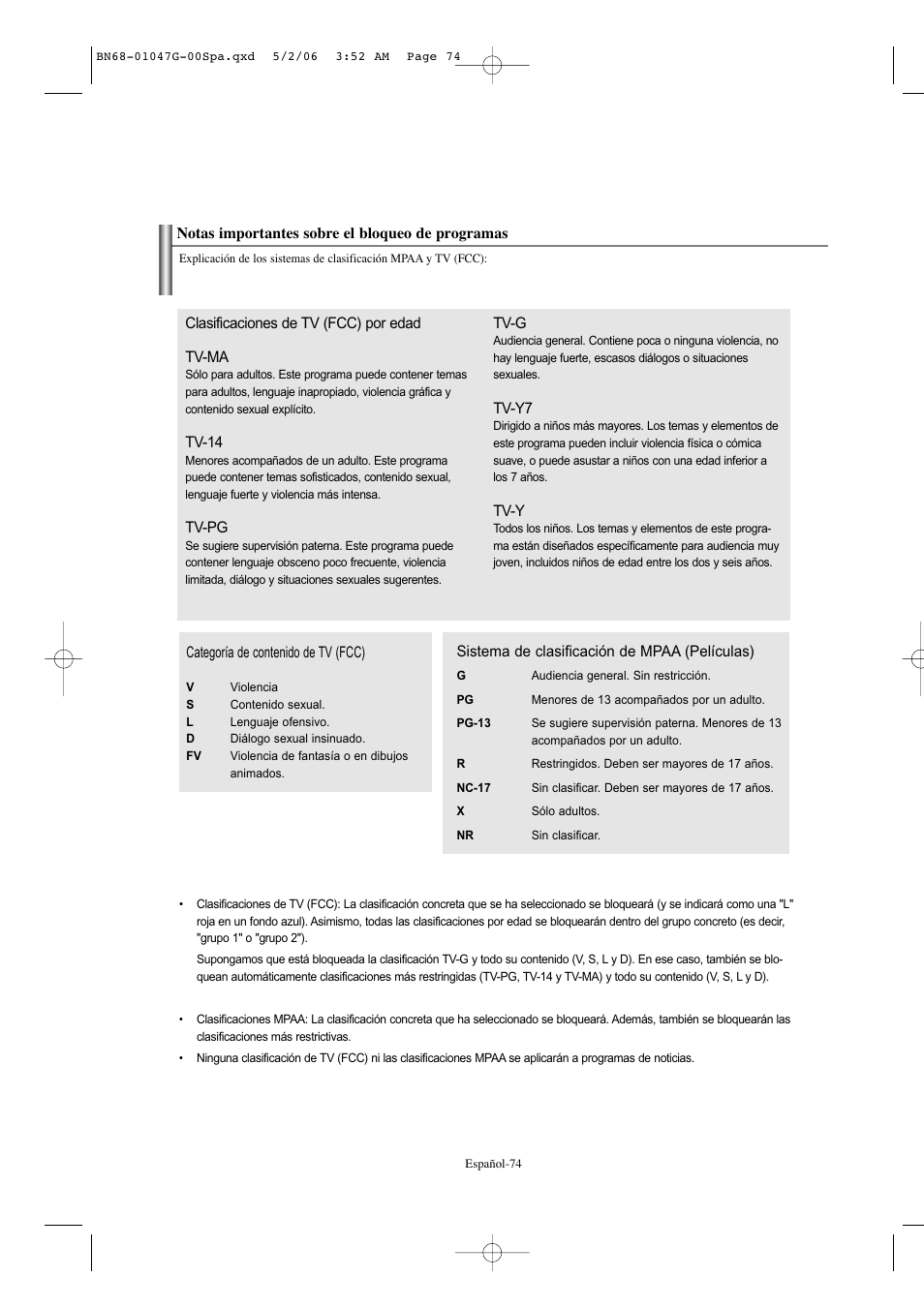 Samsung LNS5797DX-XAA User Manual | Page 276 / 302