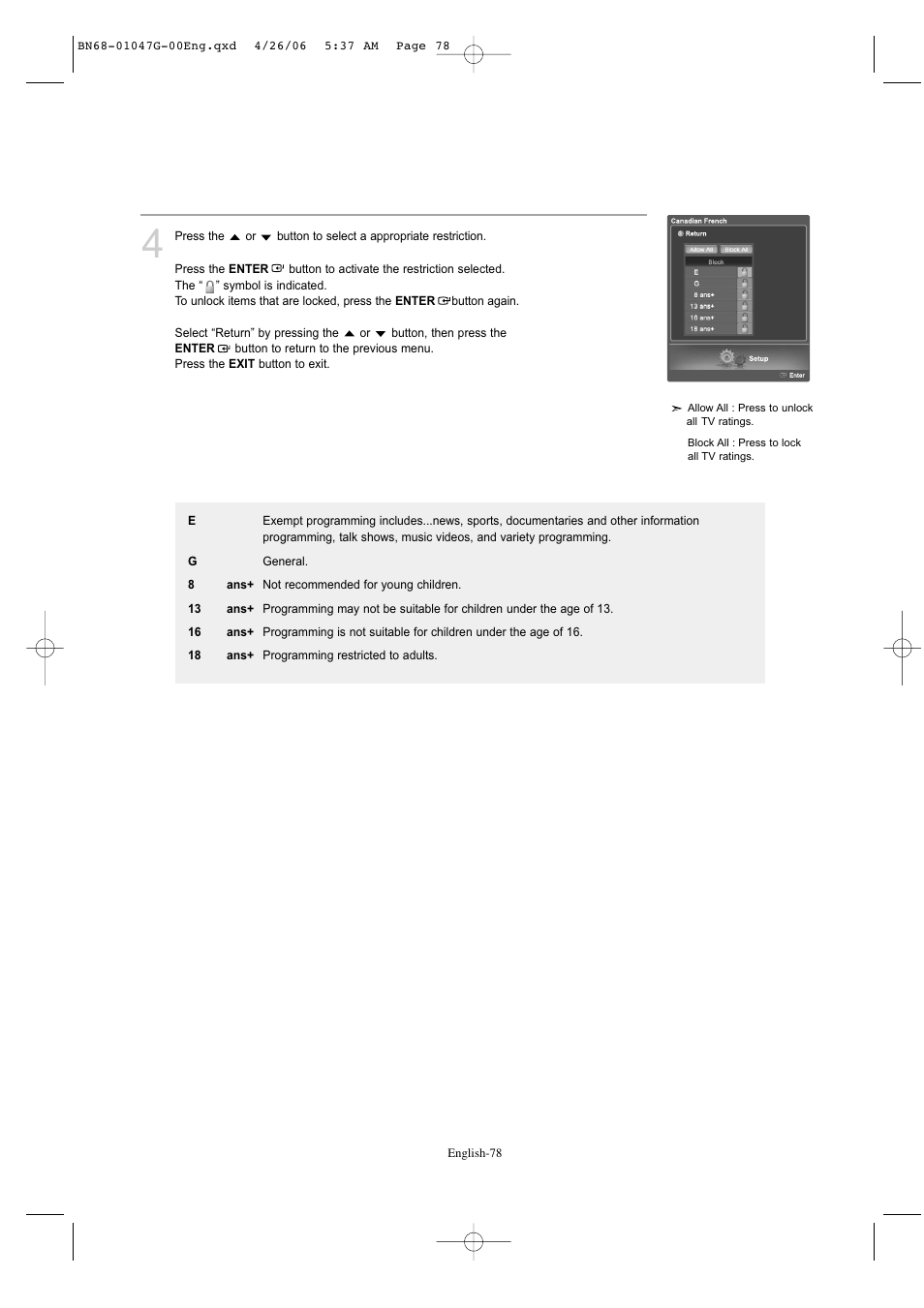 Samsung LNS5797DX-XAA User Manual | Page 80 / 302