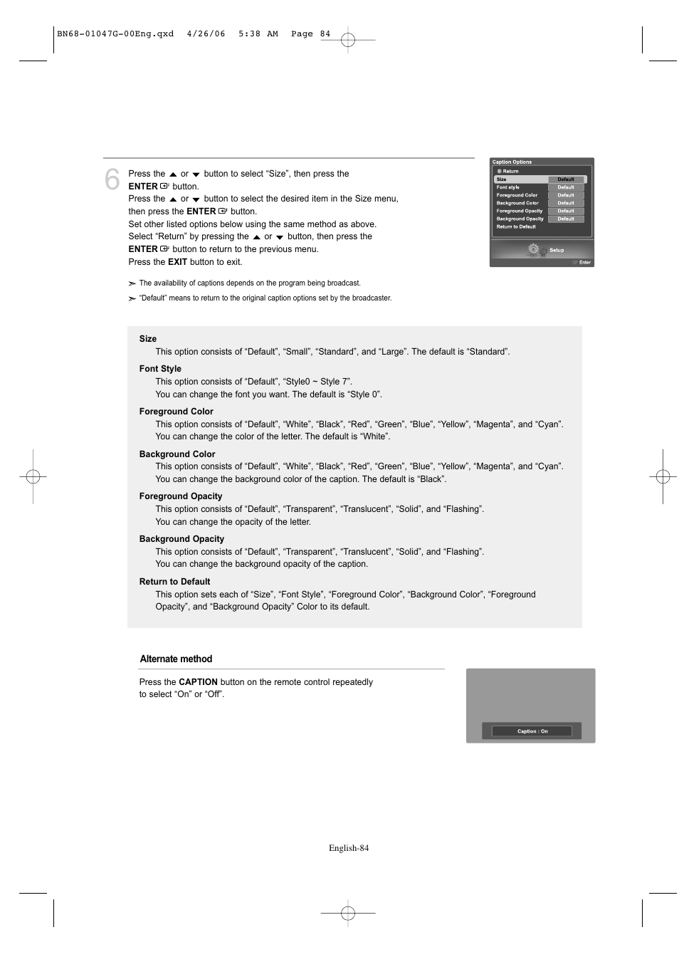 Samsung LNS5797DX-XAA User Manual | Page 86 / 302