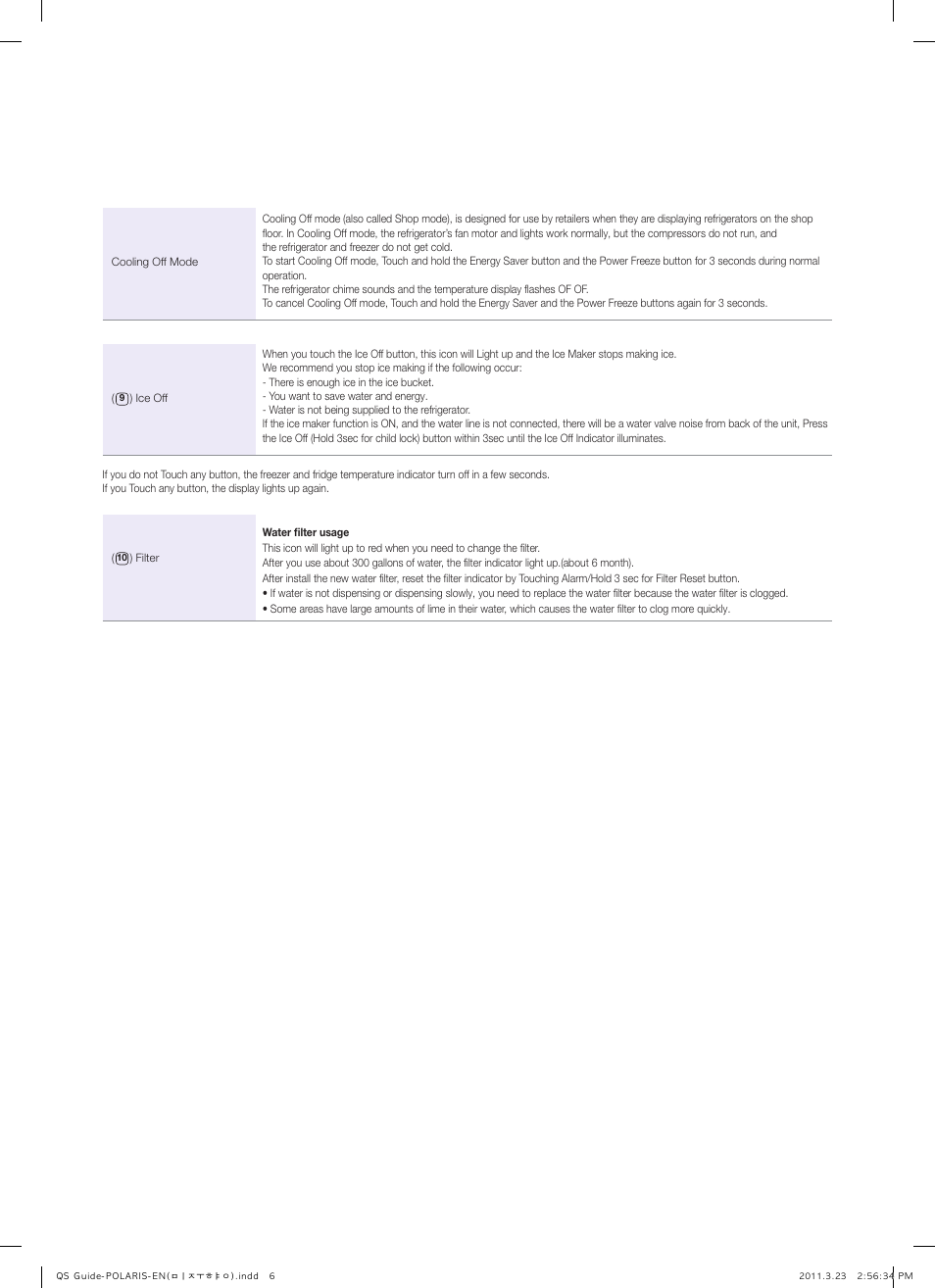 Samsung RSG307AABP-XAA User Manual | Page 6 / 9