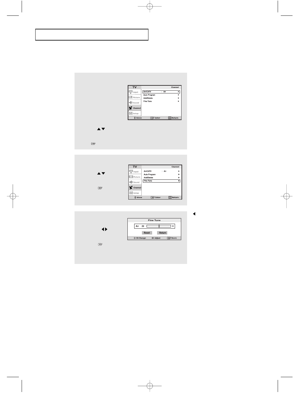 Fine tuning channels | Samsung LTN1535X-XAC User Manual | Page 31 / 49