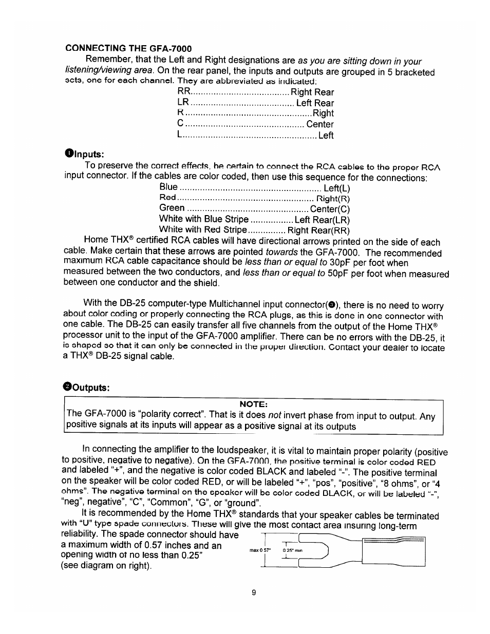 Adcom THX GFA-7000 User Manual | Page 11 / 16