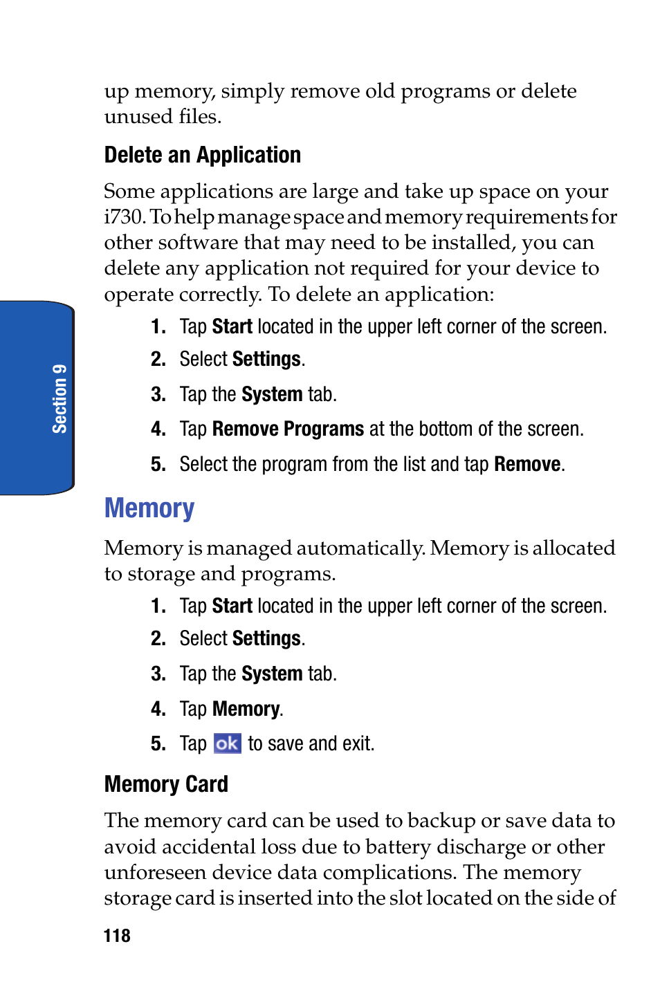 Memory | Samsung SCH-I730ZKVXAR User Manual | Page 118 / 214