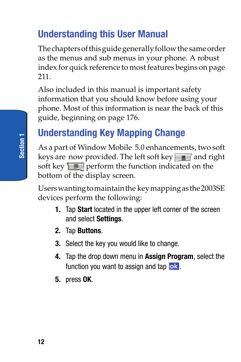 Understanding this user manual, Understanding key mapping change | Samsung SCH-I730ZKVXAR User Manual | Page 12 / 214