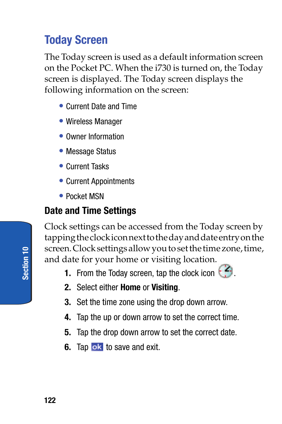 Today screen | Samsung SCH-I730ZKVXAR User Manual | Page 122 / 214