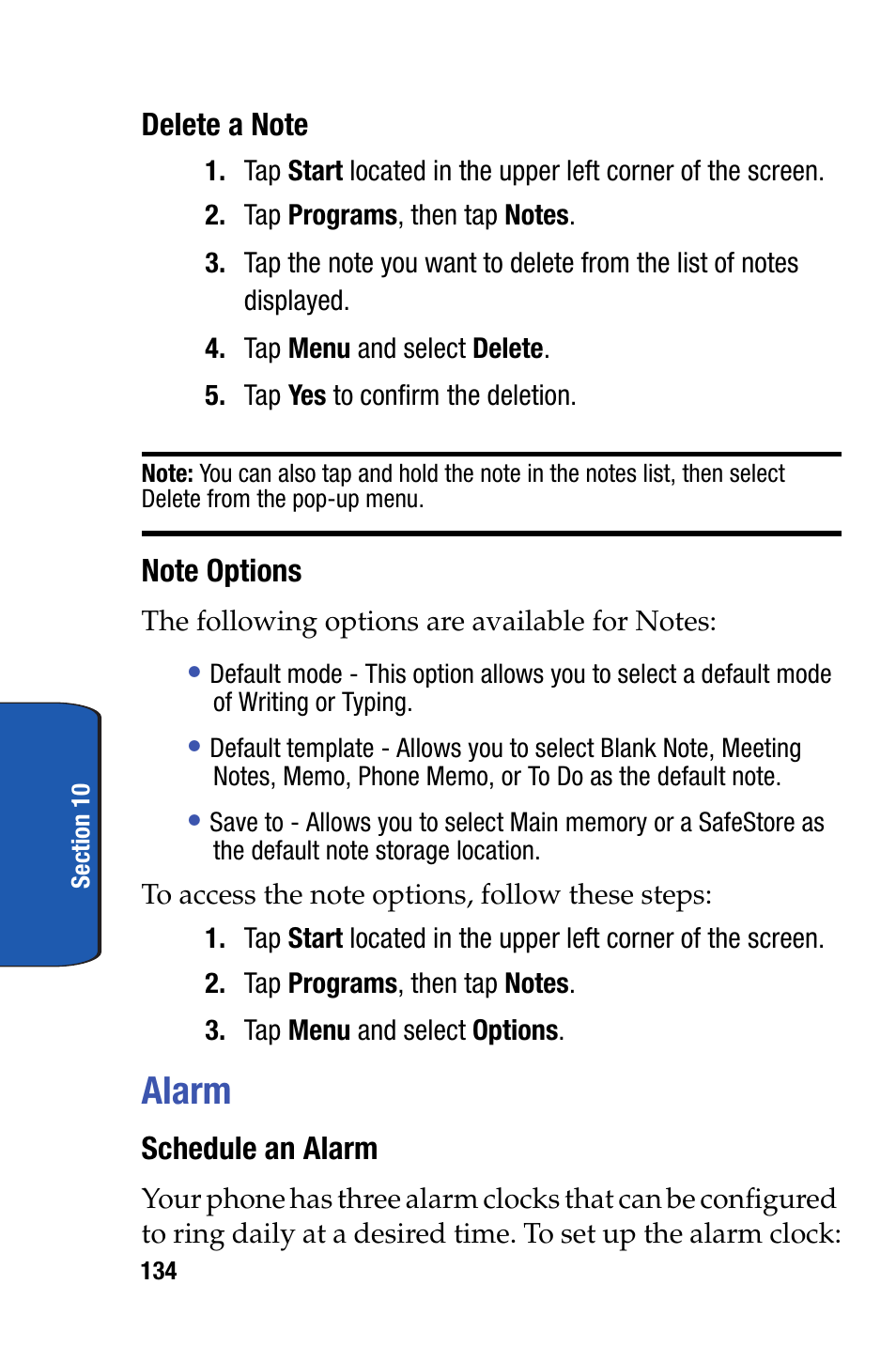 Alarm | Samsung SCH-I730ZKVXAR User Manual | Page 134 / 214