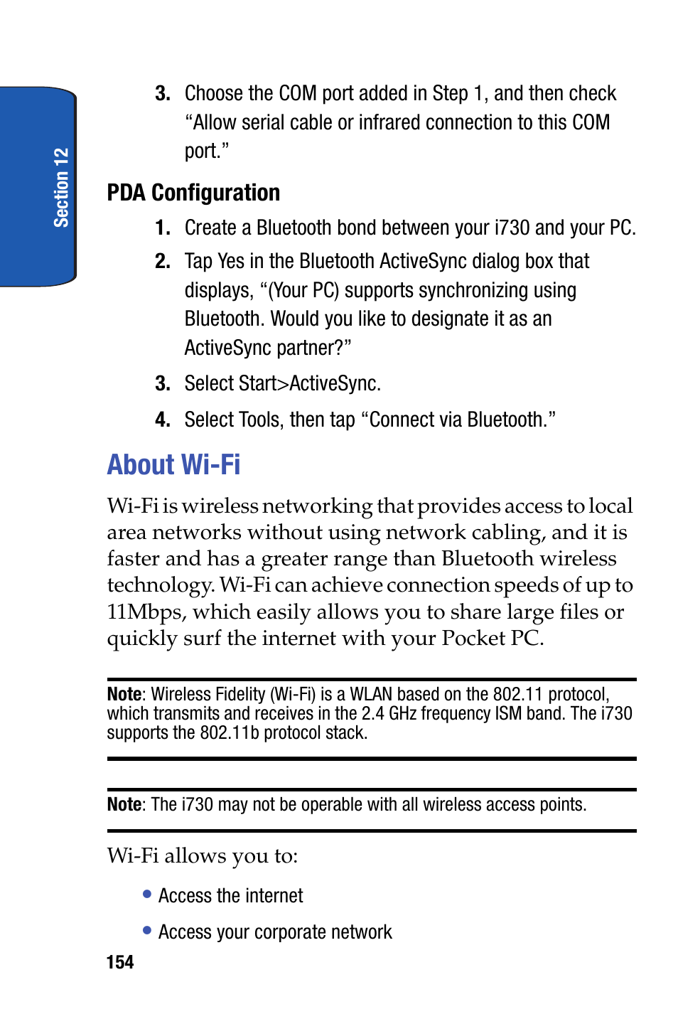 About wi-fi | Samsung SCH-I730ZKVXAR User Manual | Page 154 / 214