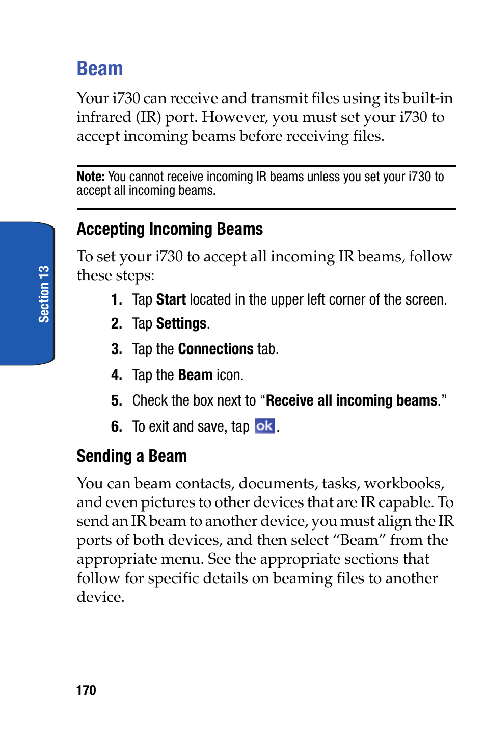 Beam | Samsung SCH-I730ZKVXAR User Manual | Page 170 / 214