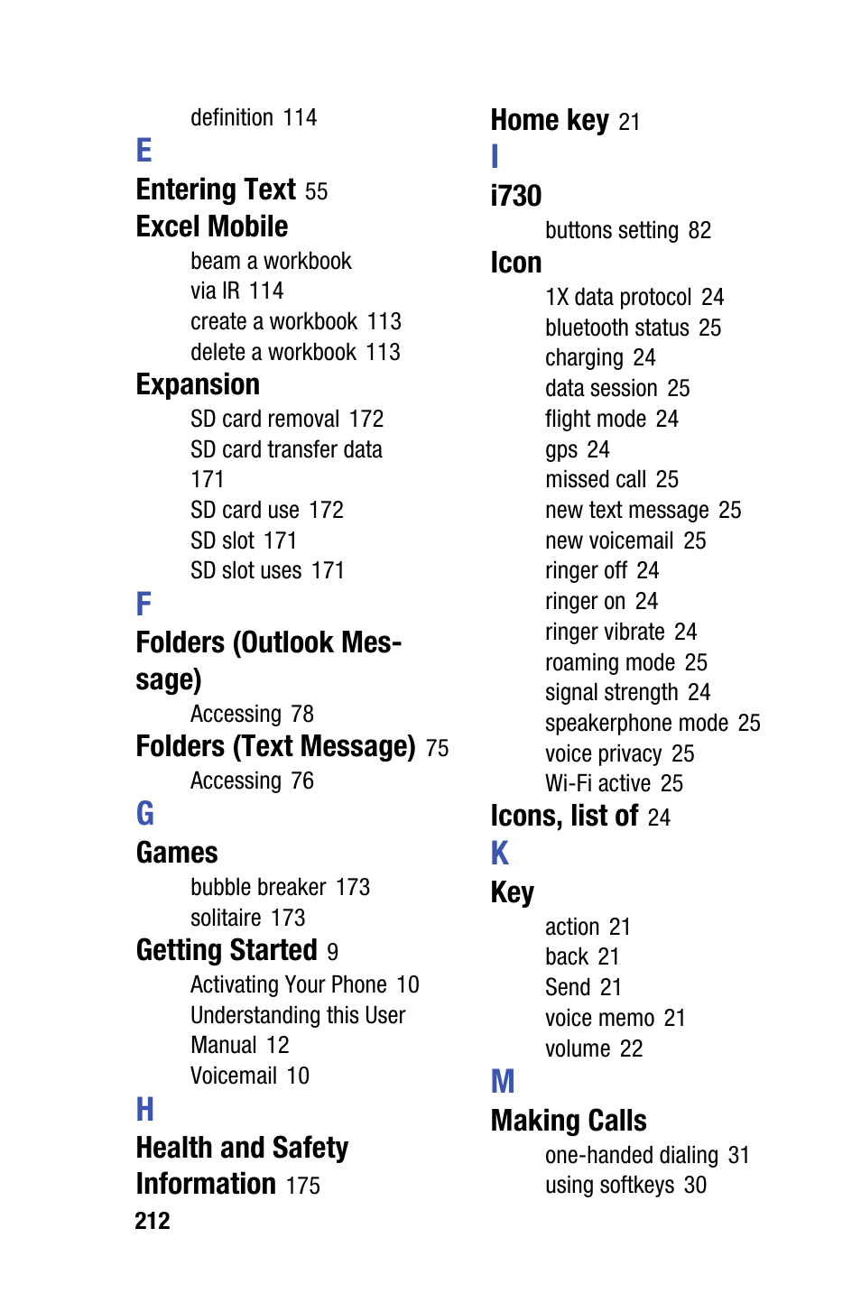 Samsung SCH-I730ZKVXAR User Manual | Page 212 / 214