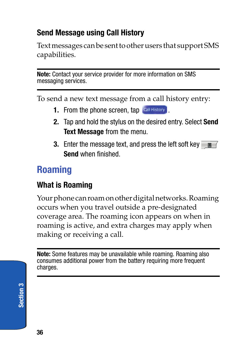 Roaming | Samsung SCH-I730ZKVXAR User Manual | Page 36 / 214