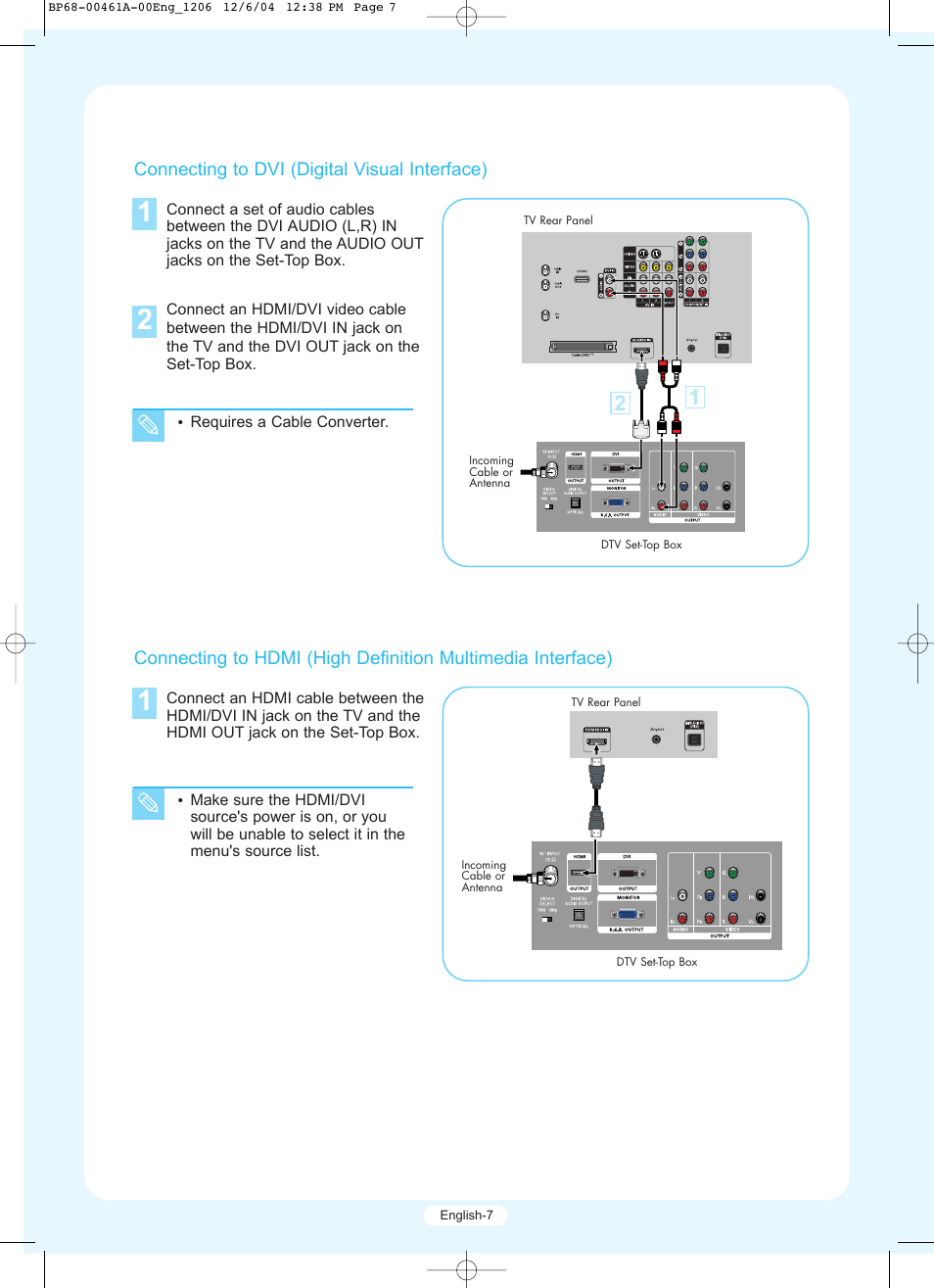 Samsung HLR5677WX-XAA User Manual | Page 7 / 16