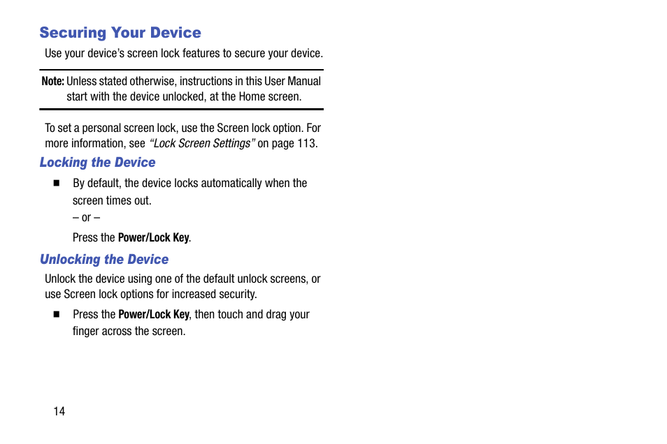 Securing your device | Samsung SM-G900VZDAVZW User Manual | Page 21 / 167