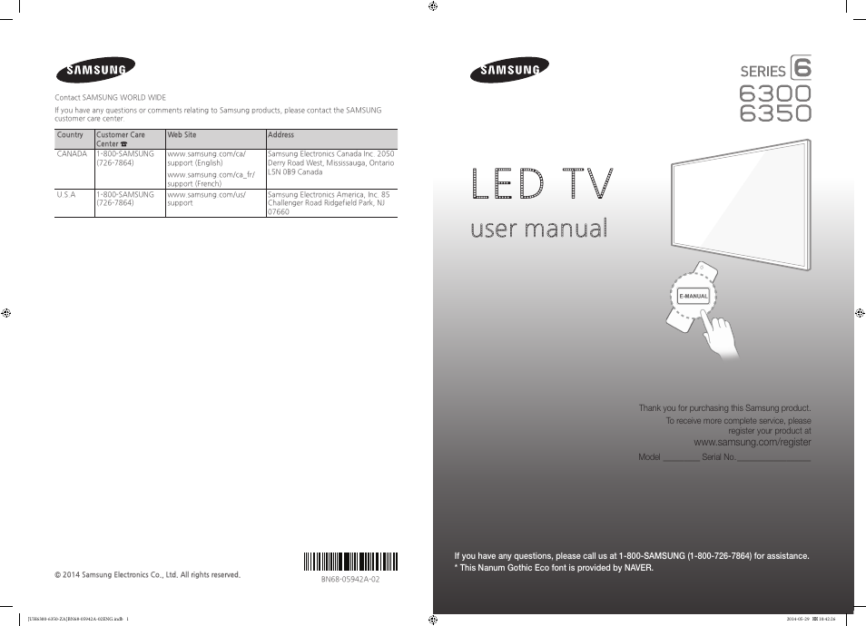 Samsung UN75H6350AFXZA User Manual | 34 pages