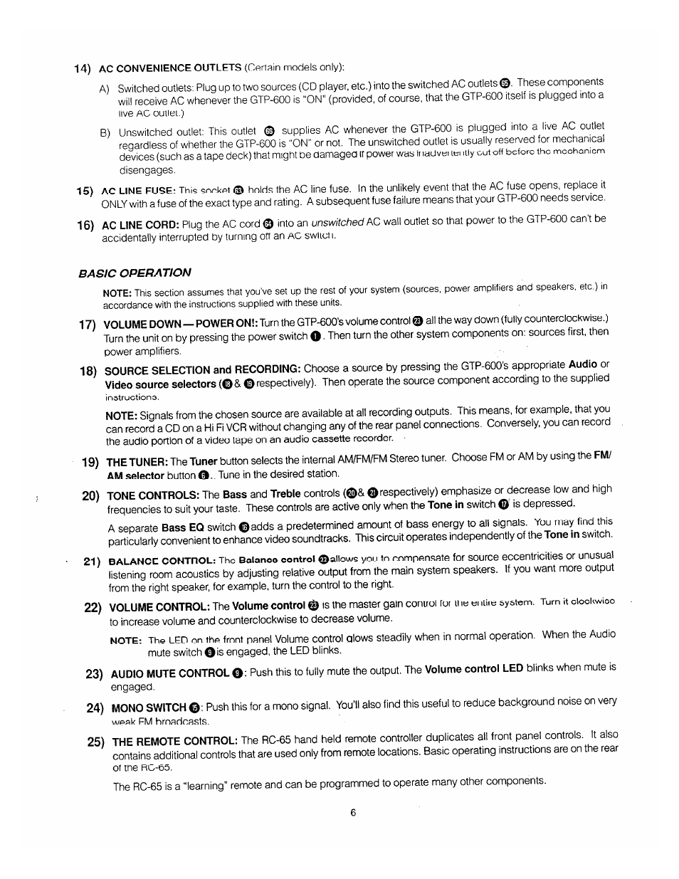 Adcom GTP-600 User Manual | Page 8 / 19