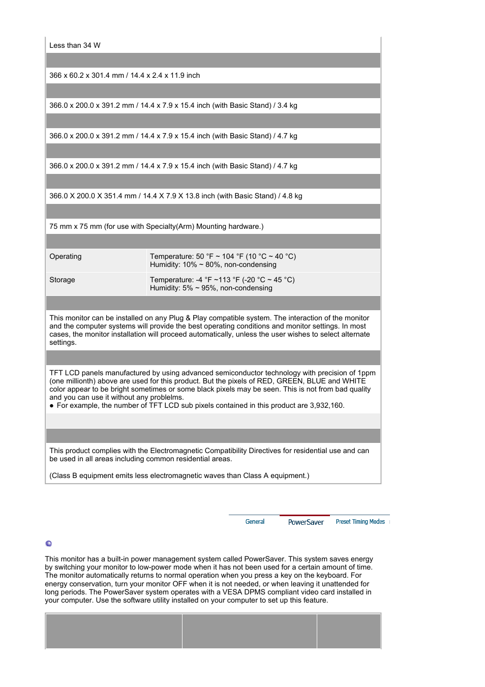 Powersaver | Samsung LS19HAXBBQ-XAA User Manual | Page 64 / 77