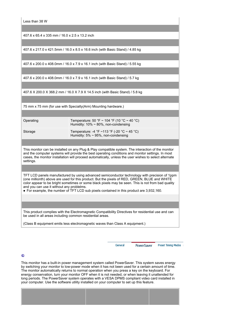 Powersaver | Samsung LS19HAXBBQ-XAA User Manual | Page 68 / 77