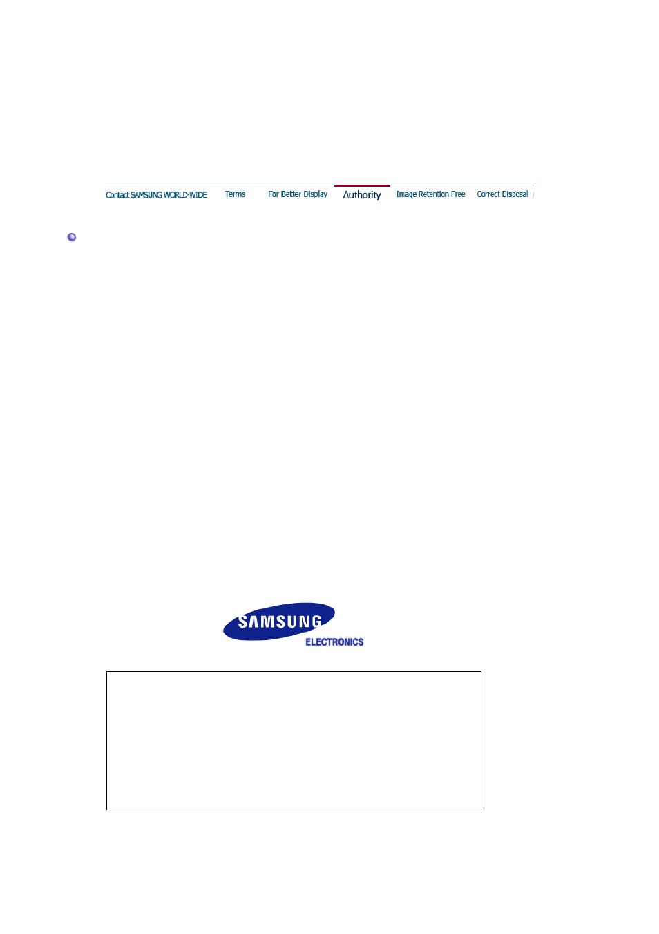Authority | Samsung LS19HAXBBQ-XAA User Manual | Page 74 / 77