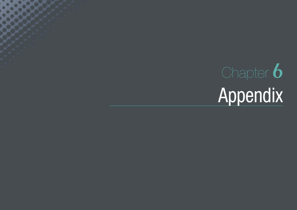 Chapter 6, Appendix | Samsung EV-NX100ZBABUS User Manual | Page 115 / 137