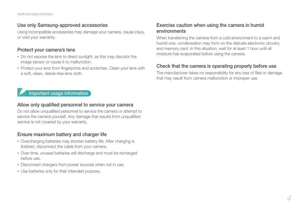 Samsung EV-NX100ZBABUS User Manual | Page 5 / 137