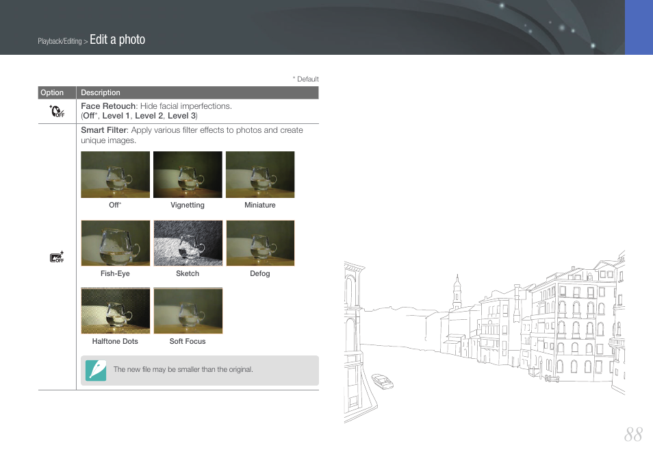Edit a photo | Samsung EV-NX100ZBABUS User Manual | Page 89 / 137
