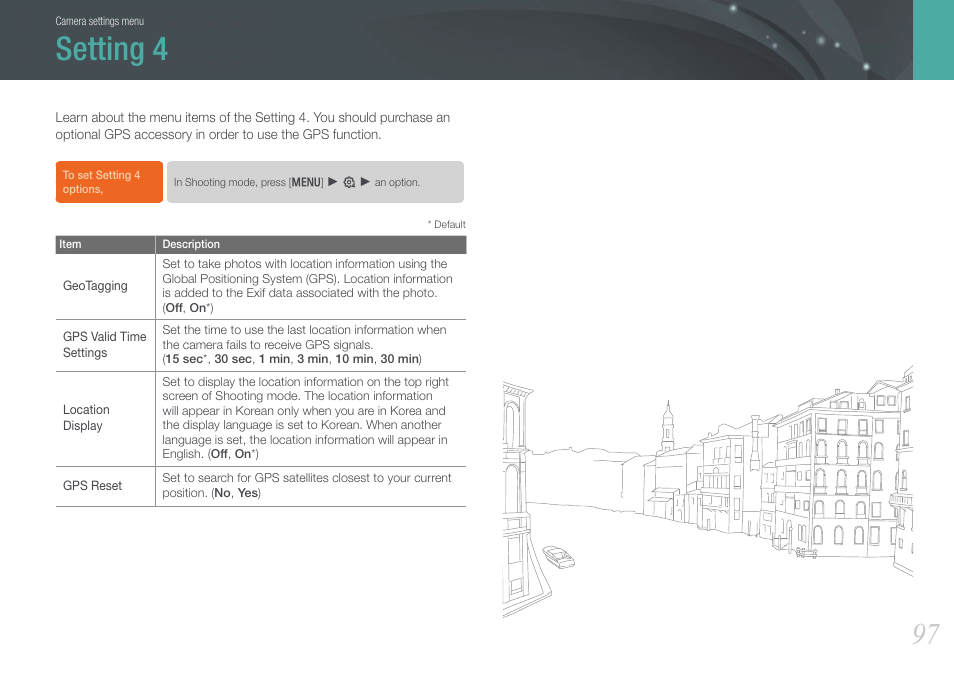 Setting 4 | Samsung EV-NX100ZBABUS User Manual | Page 98 / 137