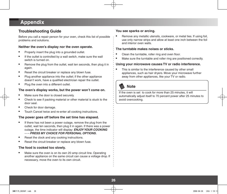 Appendix | Samsung SMH7178STF-XAC User Manual | Page 26 / 34