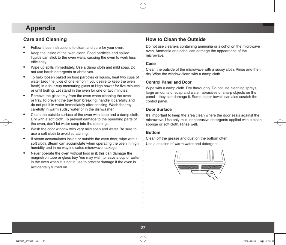 Appendix | Samsung SMH7178STF-XAC User Manual | Page 27 / 34