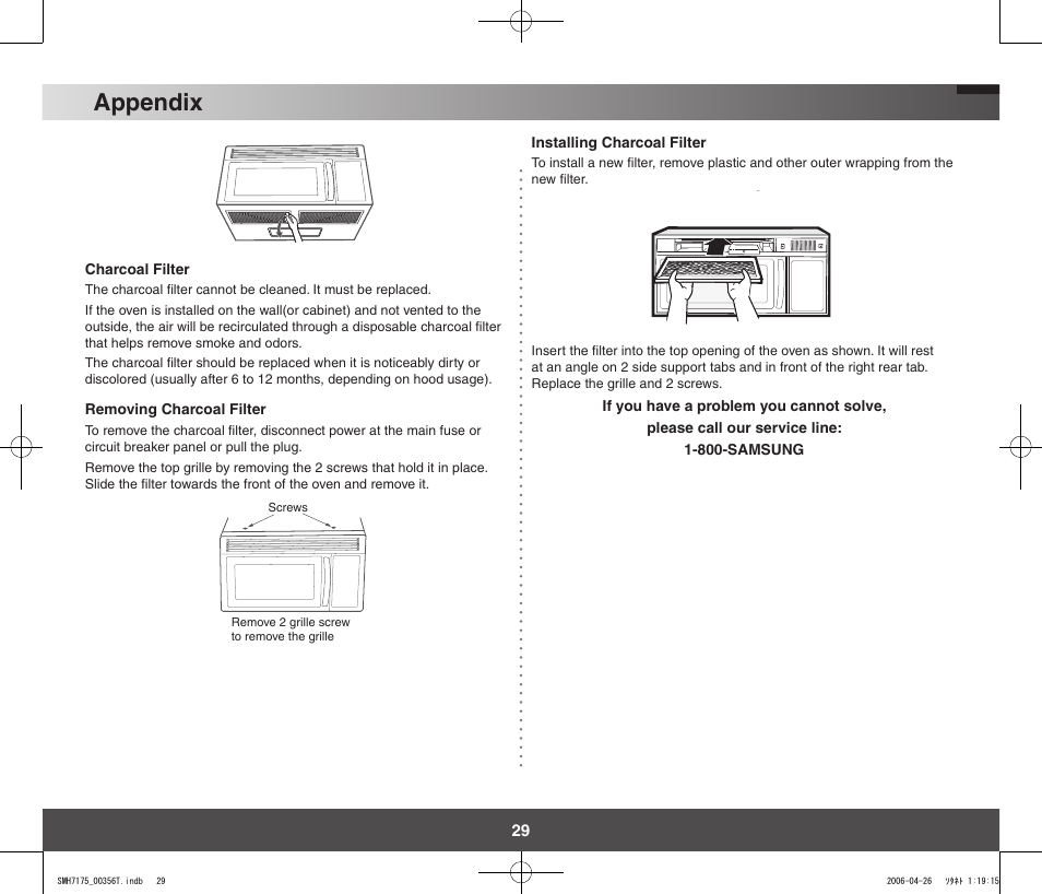 Appendix | Samsung SMH7178STF-XAC User Manual | Page 29 / 34