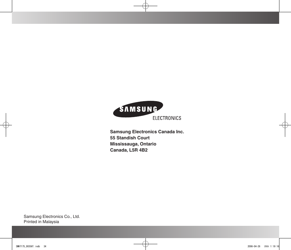 Samsung SMH7178STF-XAC User Manual | Page 34 / 34