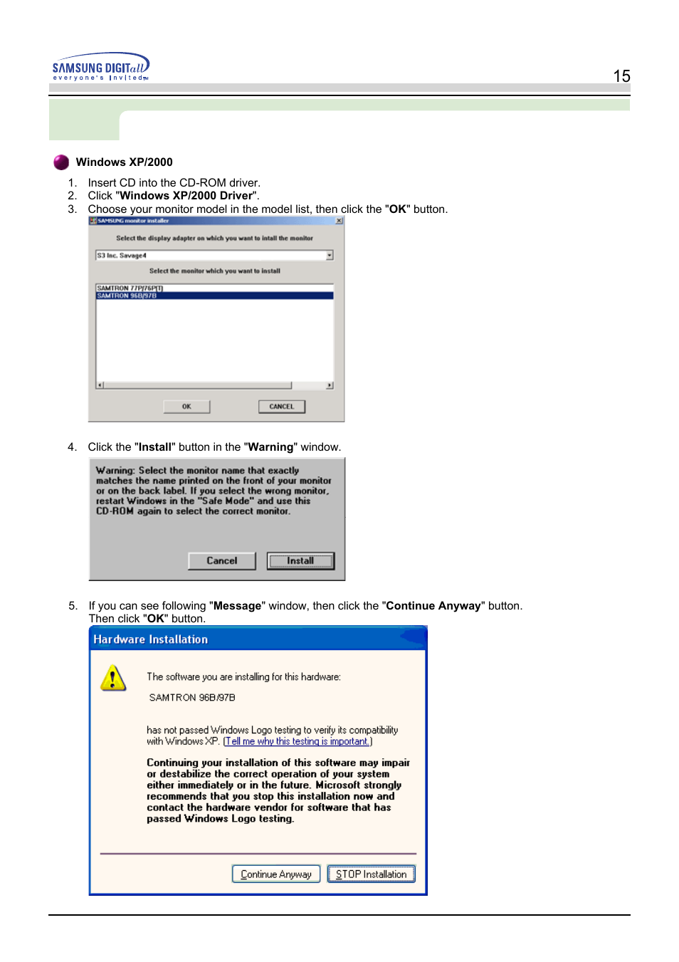 Setup | Samsung PN19LU9L User Manual | Page 15 / 61