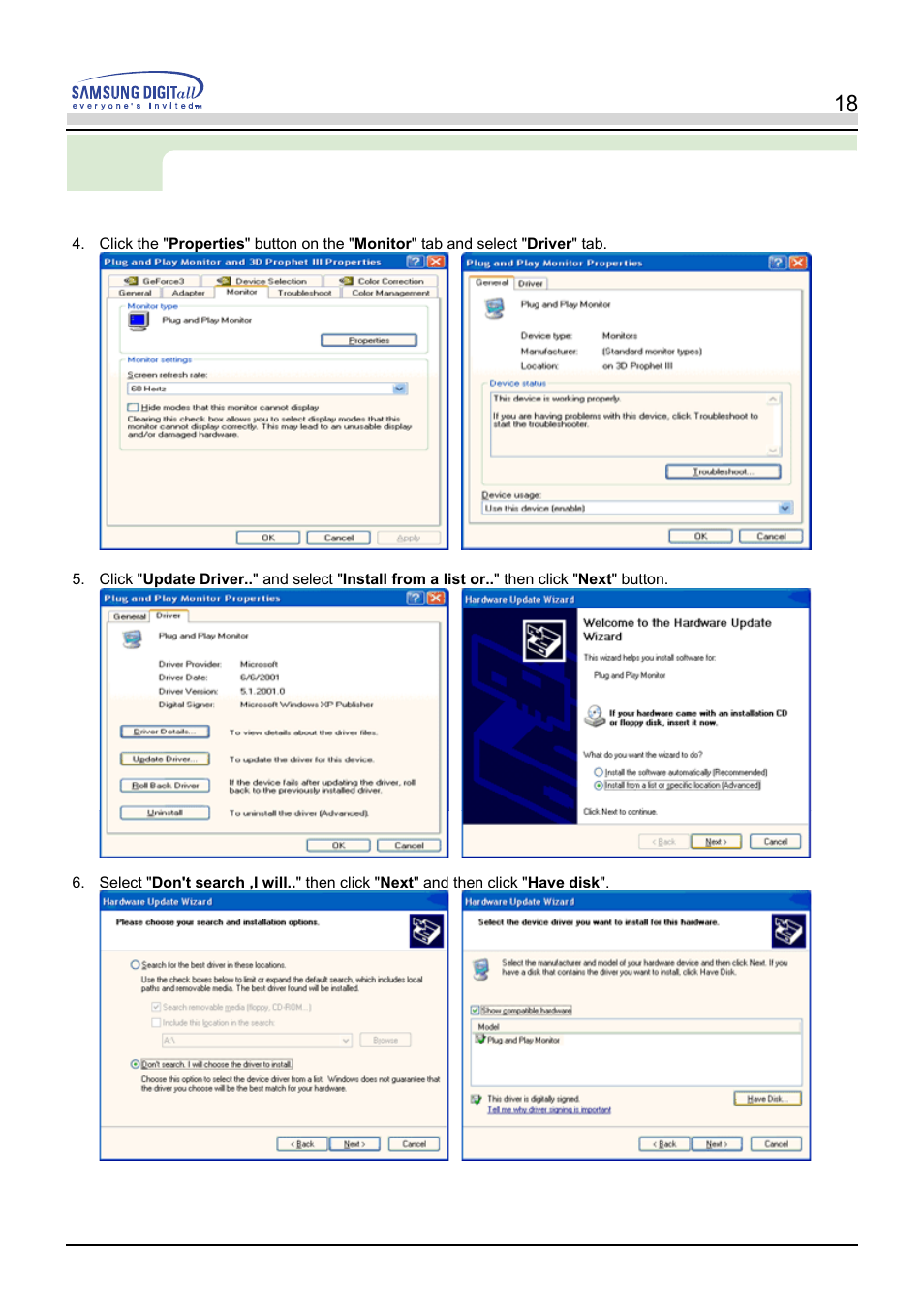 Setup | Samsung PN19LU9L User Manual | Page 18 / 61