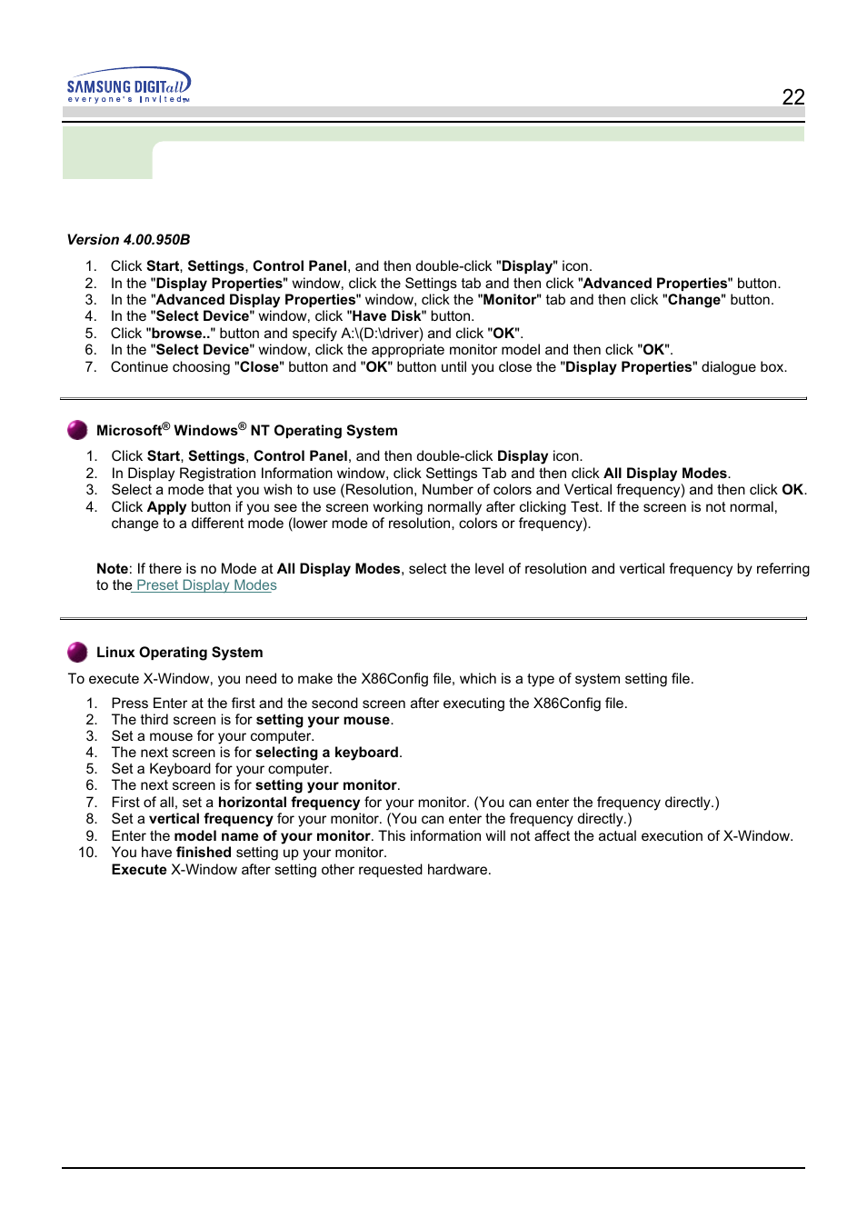 Setup | Samsung PN19LU9L User Manual | Page 22 / 61