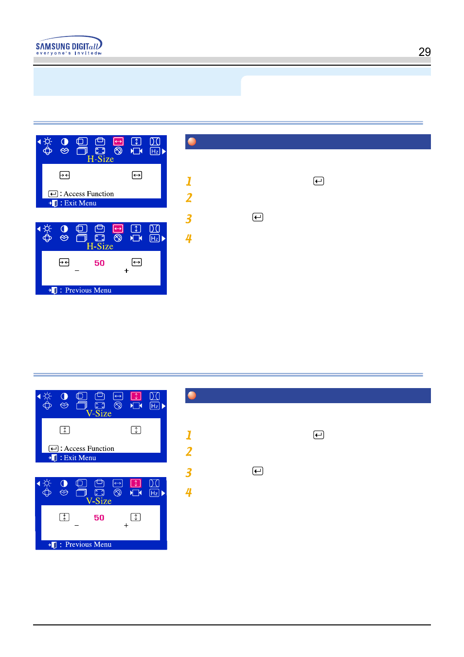 Menu how to adjust, On screen display (osd) menu system | Samsung PN19LU9L User Manual | Page 29 / 61