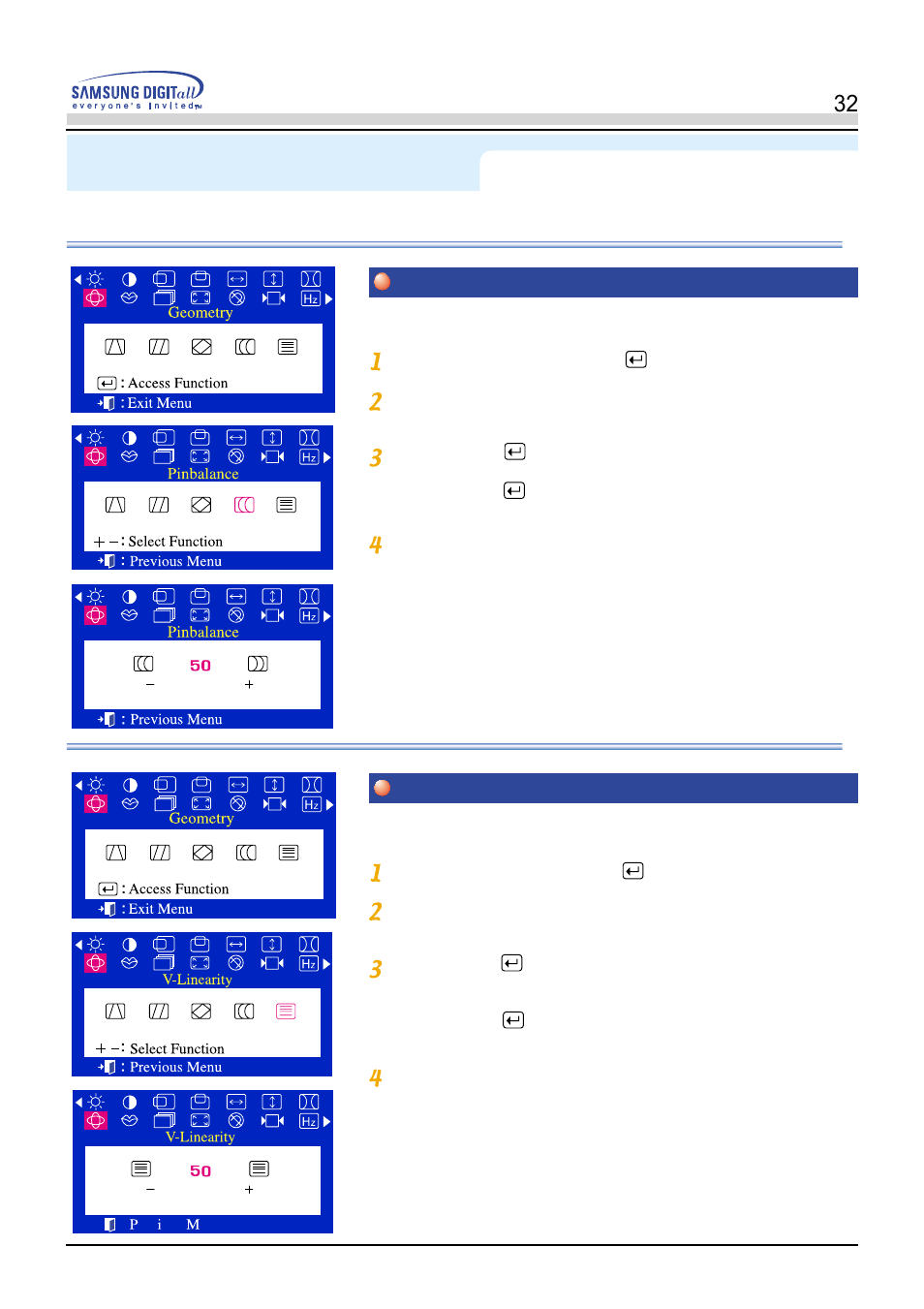 Menu how to adjust, On screen display (osd) menu system | Samsung PN19LU9L User Manual | Page 32 / 61