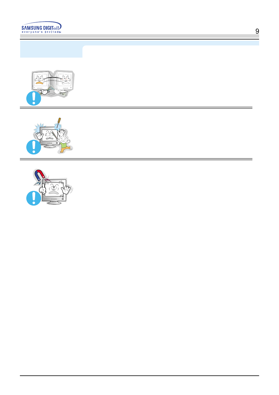 Safety instructions | Samsung PN19LU9L User Manual | Page 9 / 61