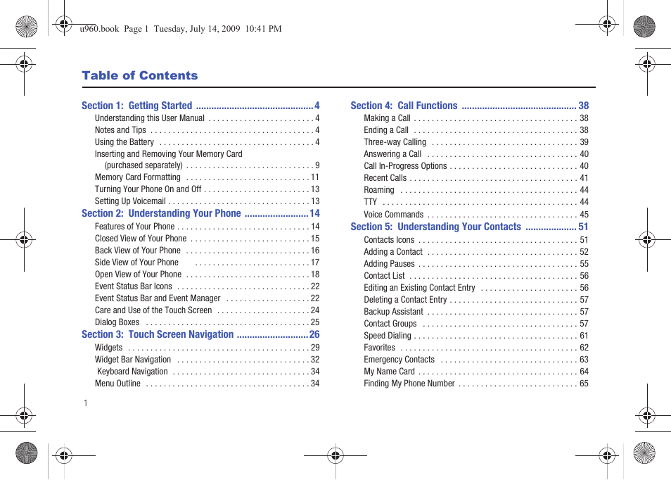 Samsung SCH-U960ZSAVZW User Manual | Page 4 / 201