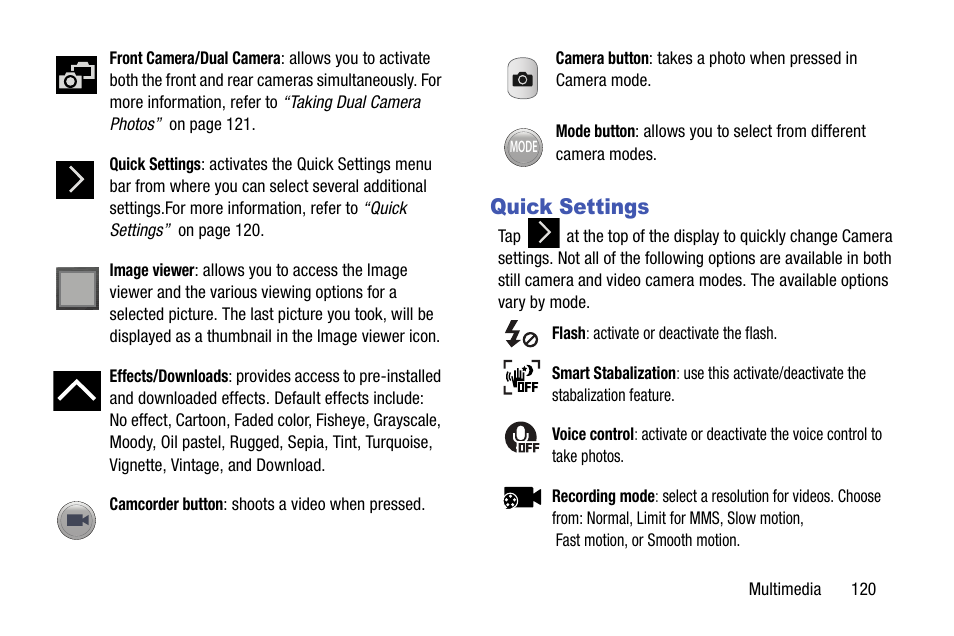 Quick settings | Samsung SM-N900TZKETMB User Manual | Page 127 / 332