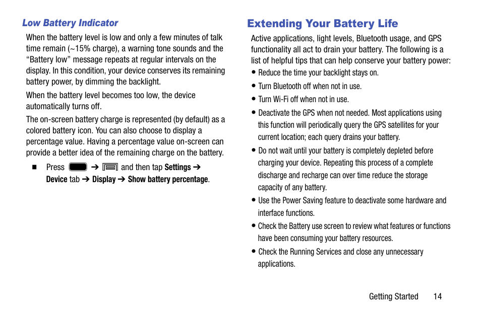 Extending your battery life | Samsung SM-N900TZKETMB User Manual | Page 21 / 332