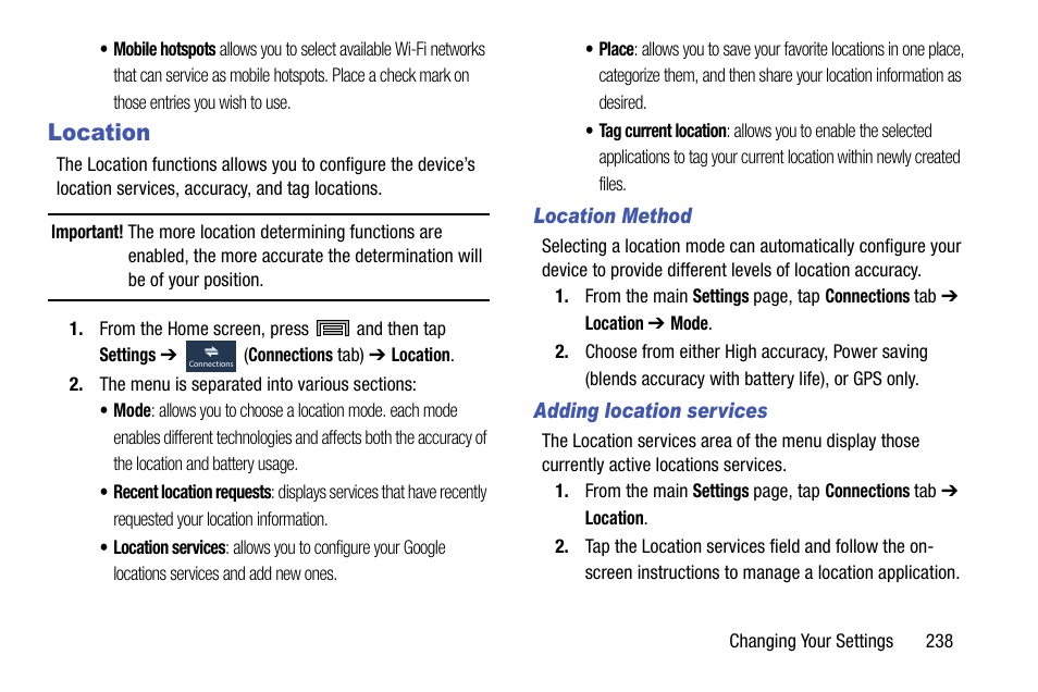 Location | Samsung SM-N900TZKETMB User Manual | Page 245 / 332