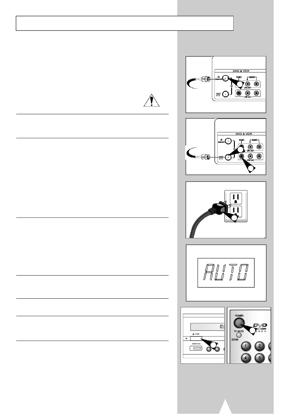Basic connections/auto setup | Samsung DVDV2500V-XAA User Manual | Page 13 / 67